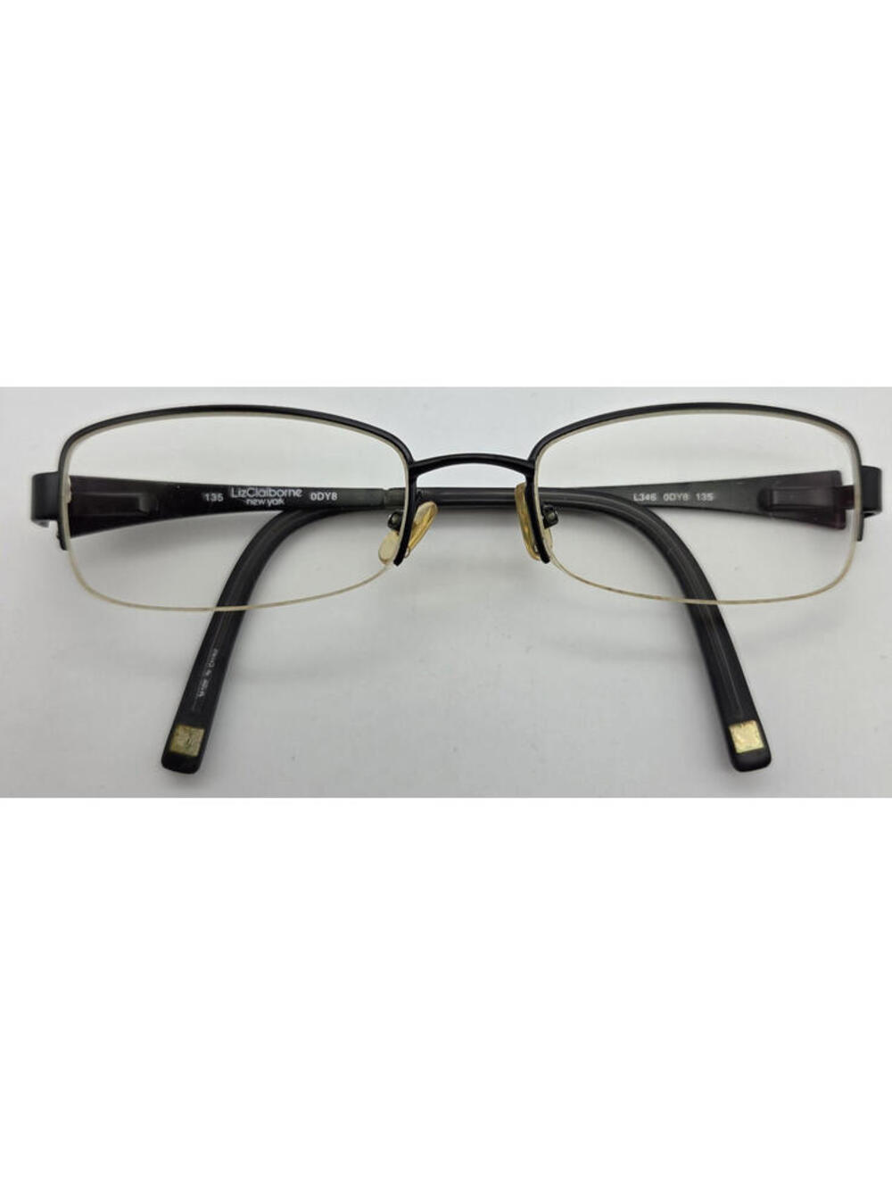 Liz Claiborne L346 0DY8 Women's Eyeglasses FRAMES ONLY 50-18-135 Black Half Rim